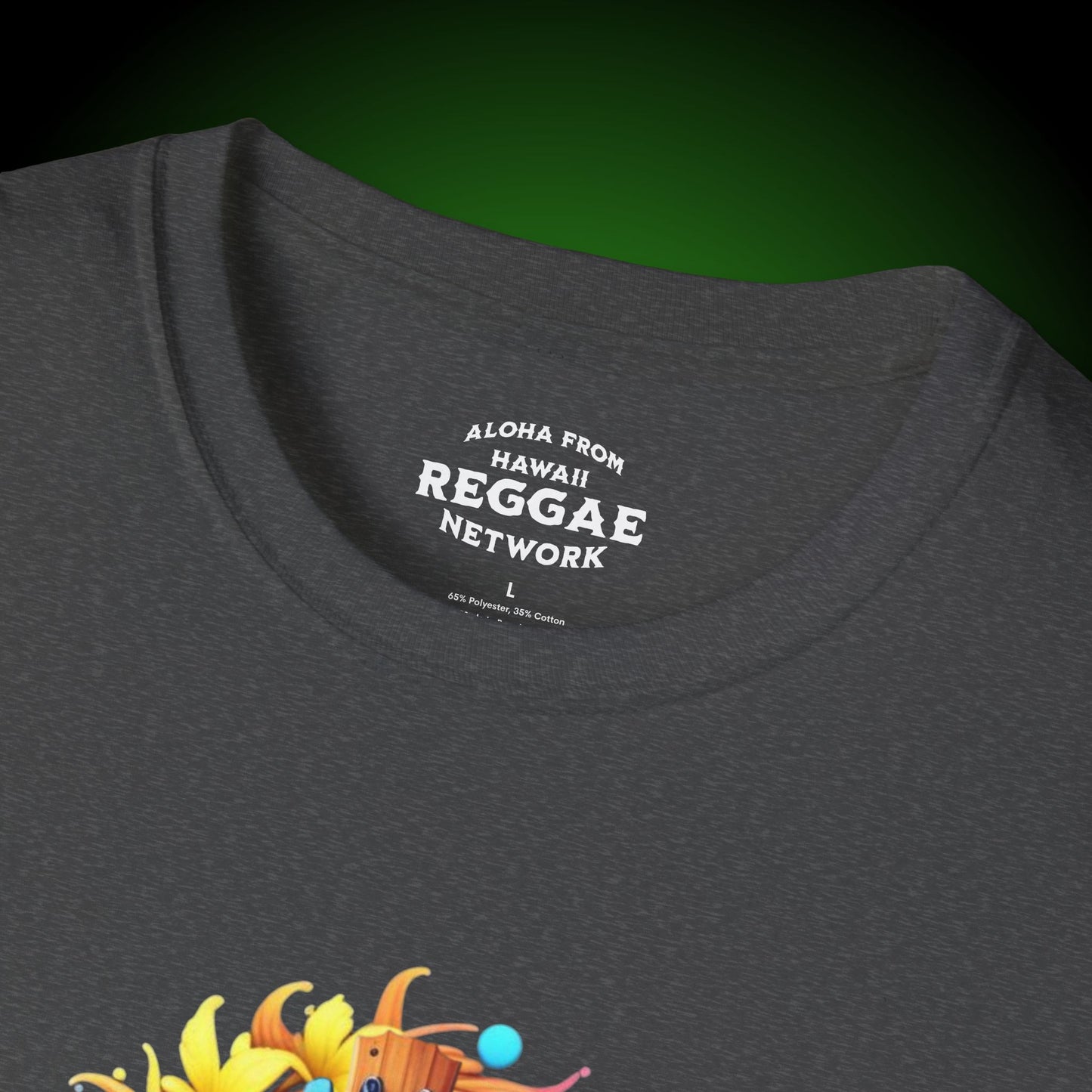 Electric Blue Uke Softstyle Tee (front version)