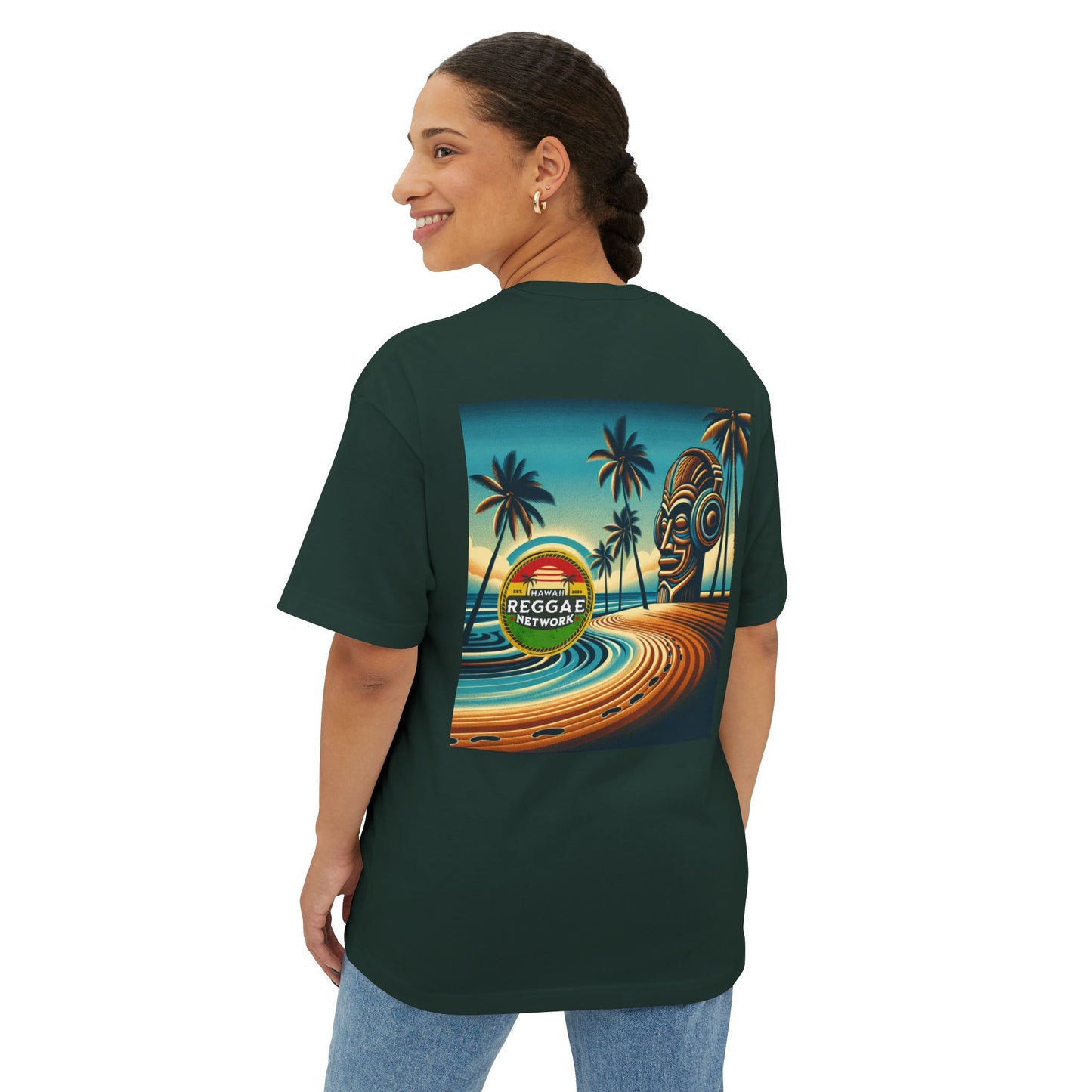 Tiki-on-the-Beach Boxy Tee (back version)