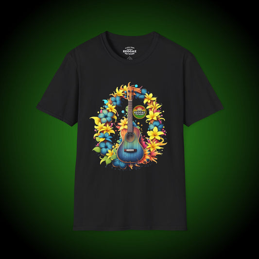 Electric Blue Uke Softstyle Tee (front version)