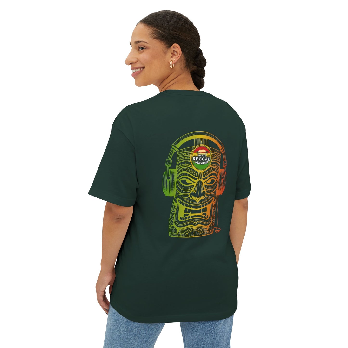 Rasta Vibin' Tiki Boxy Tee (back version)