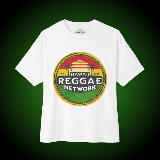 Hawaii Reggae Network Basic Boxy Logo Tee (front version)