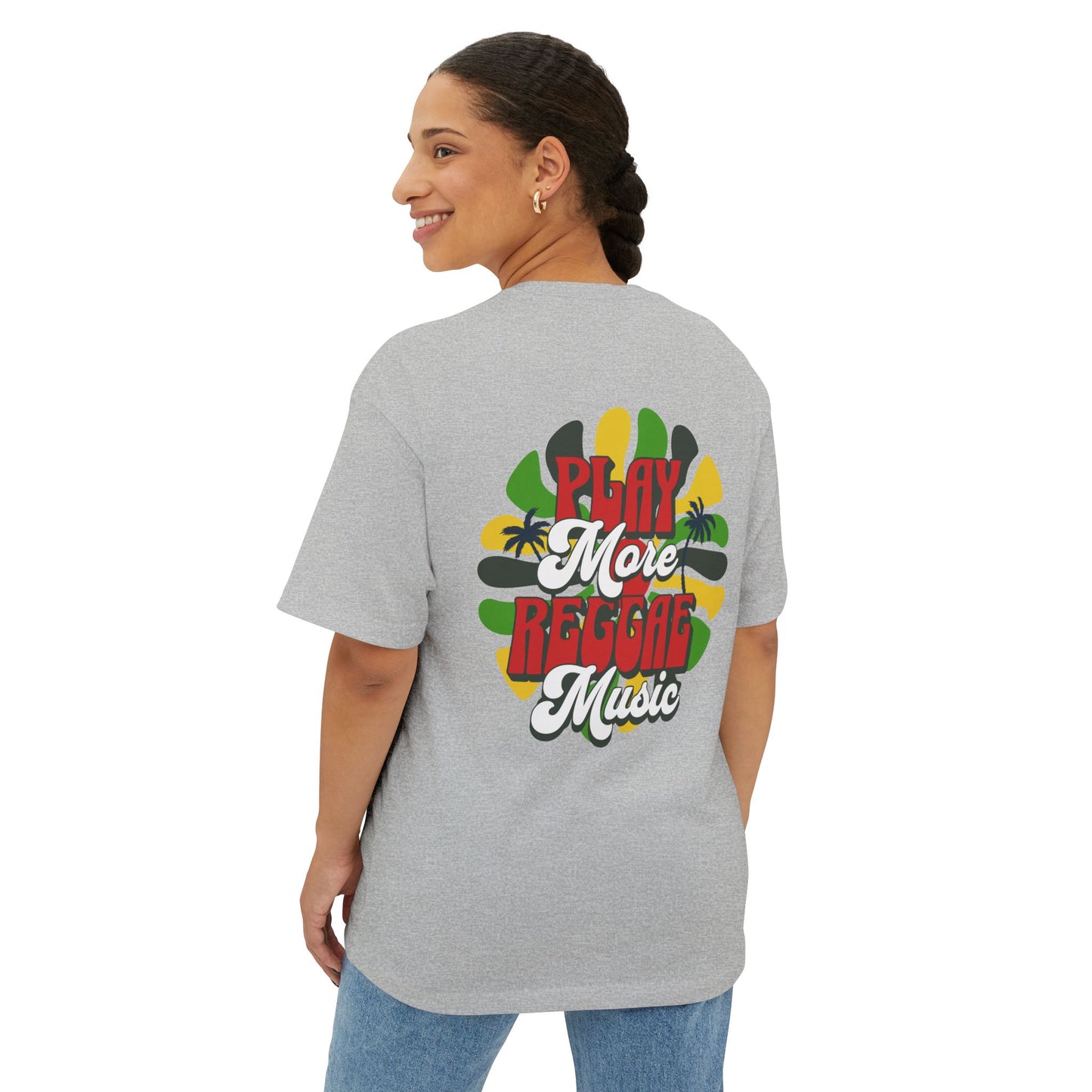 Play More Reggae Boxy Tee (back version)