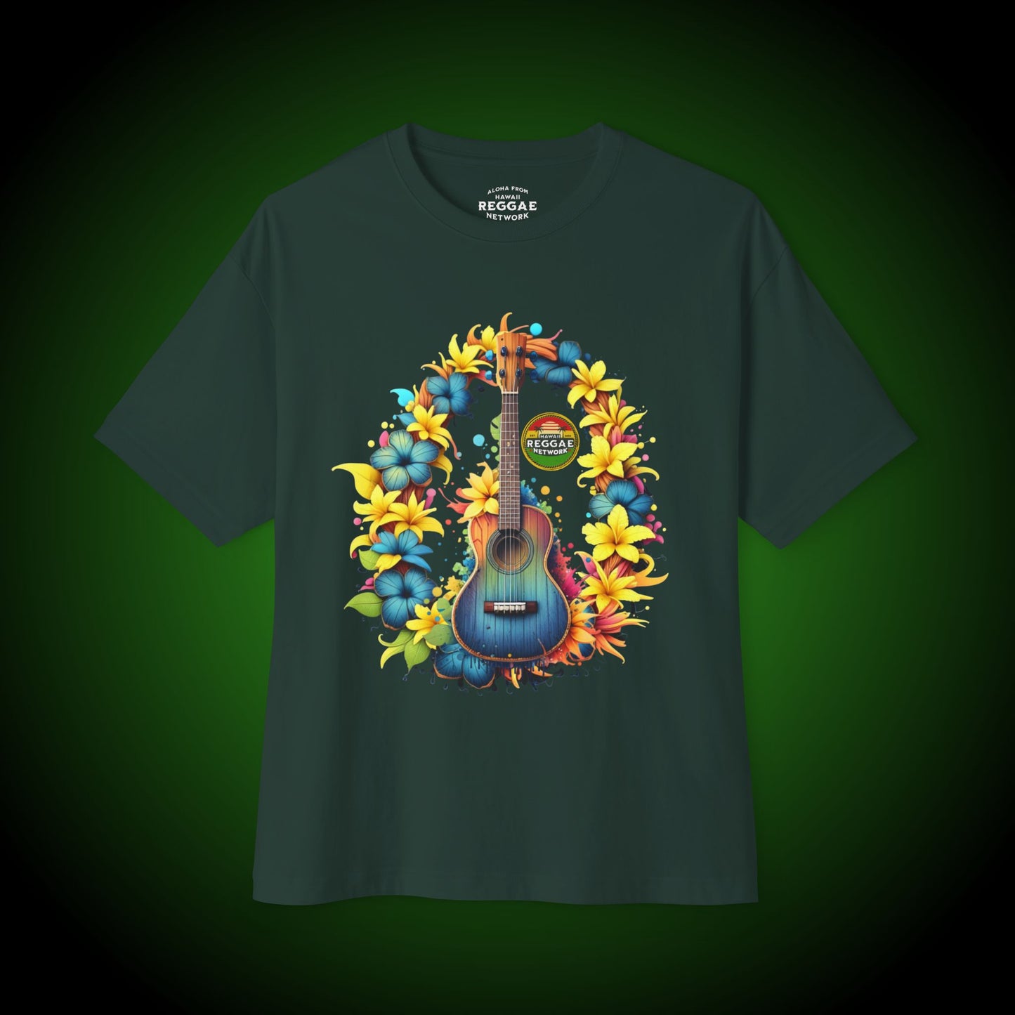 Electric Blue Uke Heavy Tee (front version)