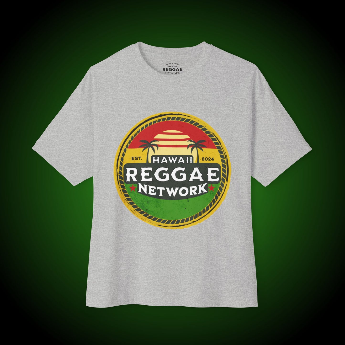 Hawaii Reggae Network Basic Boxy Logo Tee (front version)