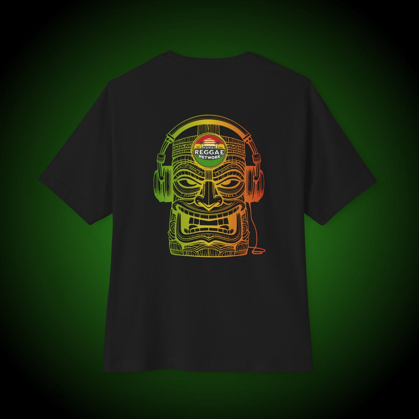 Rasta Vibin' Tiki Boxy Tee (back version)