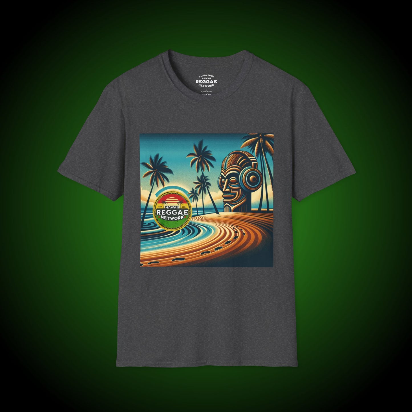 Tiki-on-the-Beach Softstyle Tee (front version)