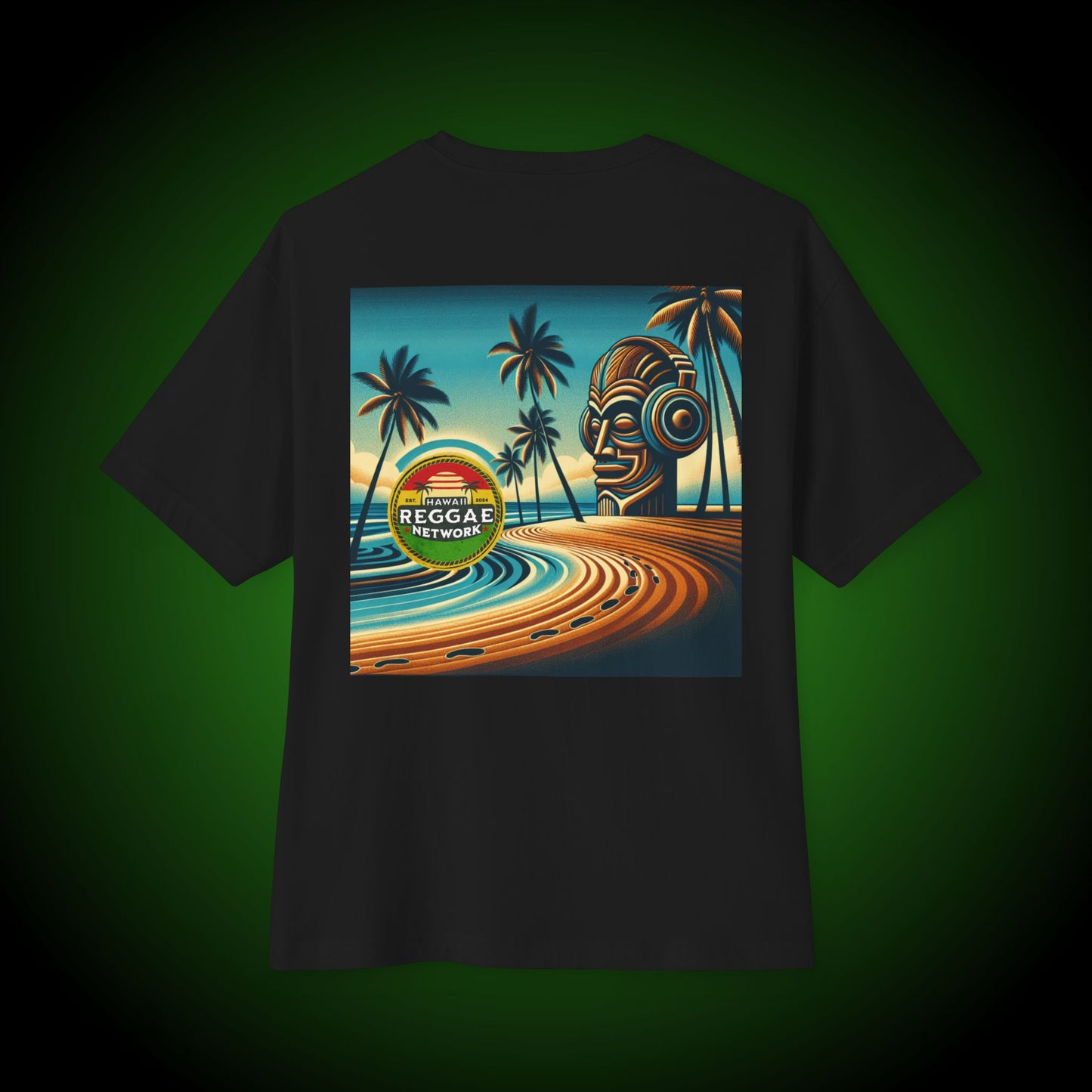 Tiki-on-the-Beach Boxy Tee (back version)