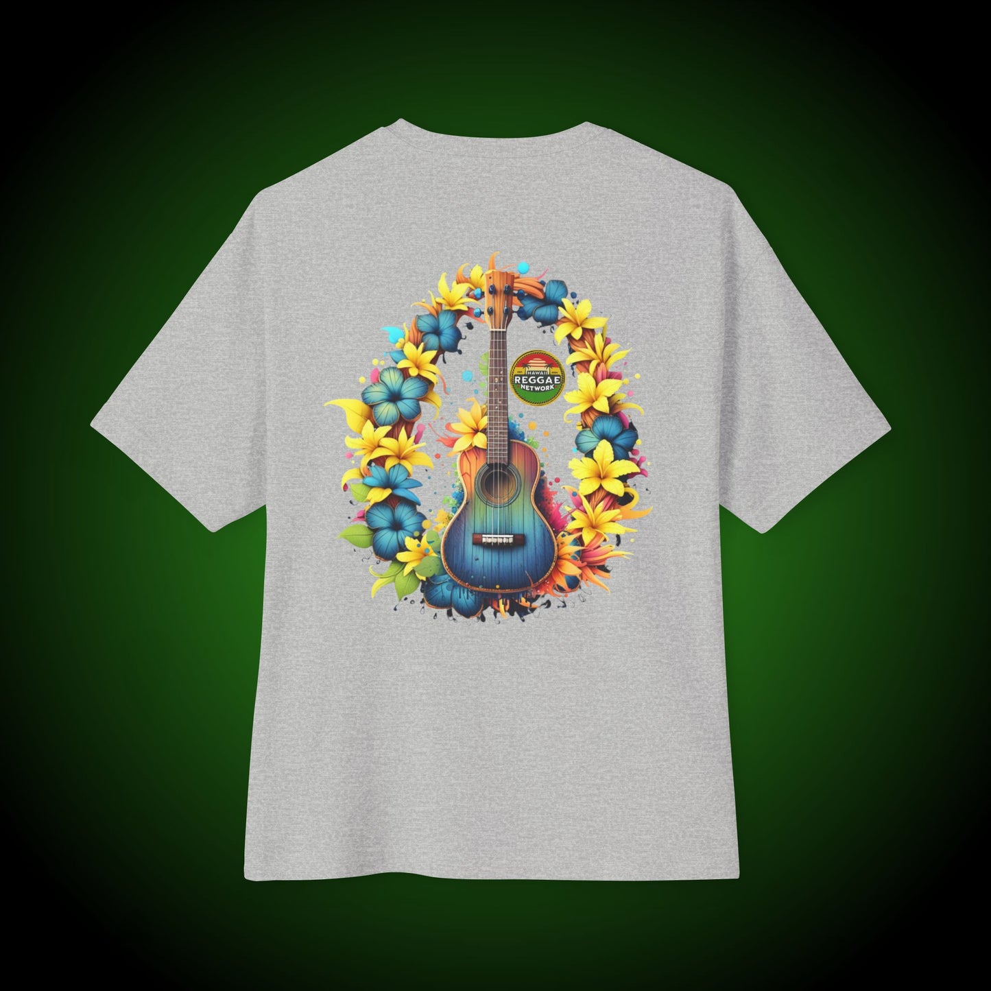 Electric Blue Uke Boxy Logo Tee (back version)