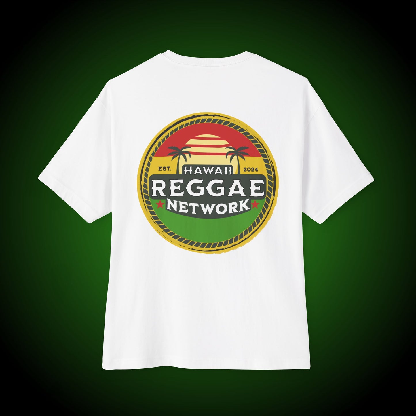 Hawaii Reggae Network Basic Boxy Logo Tee (back version)