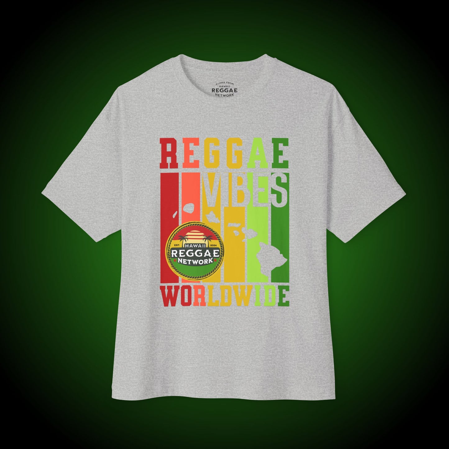 Reggae Vibes Boxy Logo Tee (front version)
