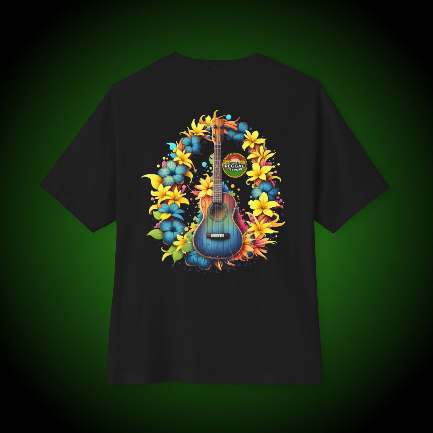 Electric Blue Uke Boxy Logo Tee (back version)