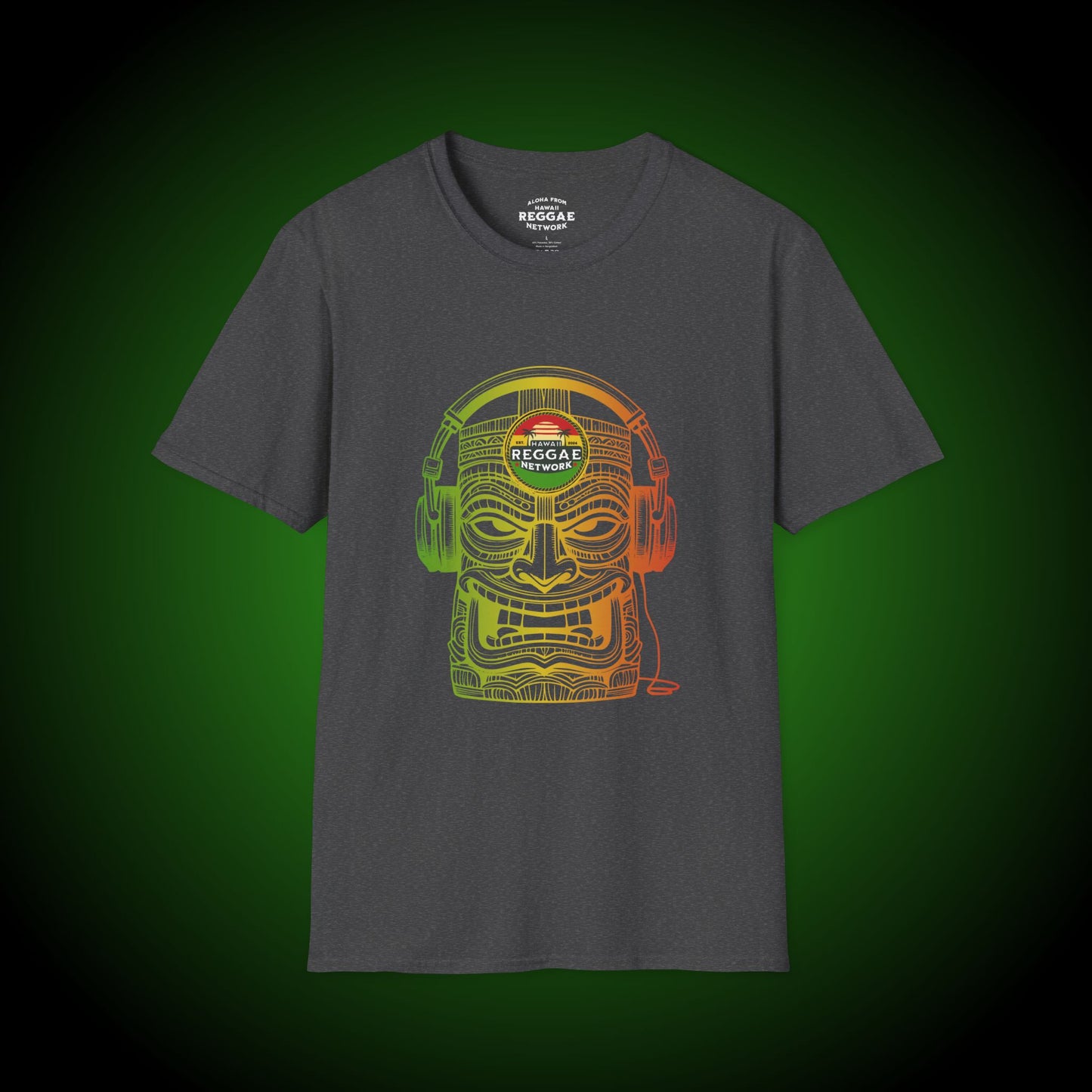 Rasta Vibin' Tiki Softstyle Tee (front version)