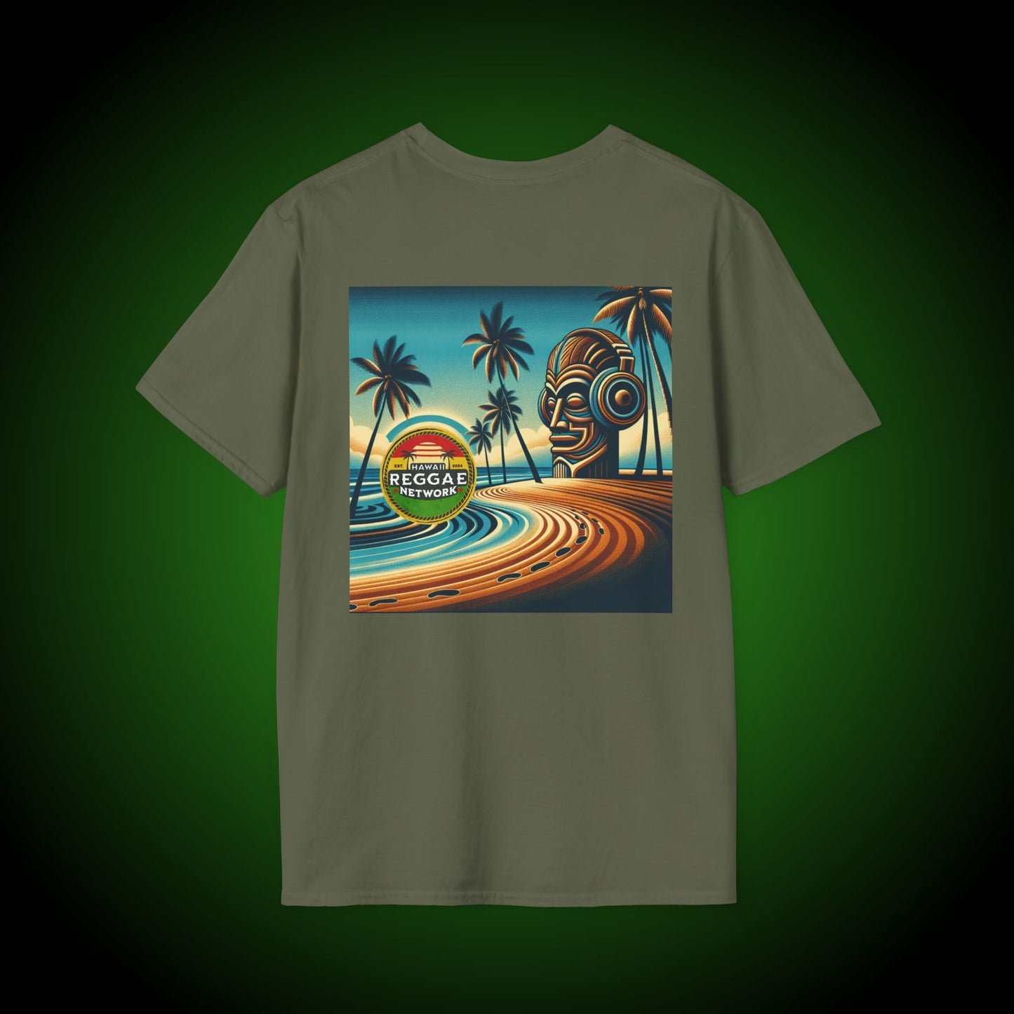 Tiki-on-the-Beach Softstyle Tee (back version)