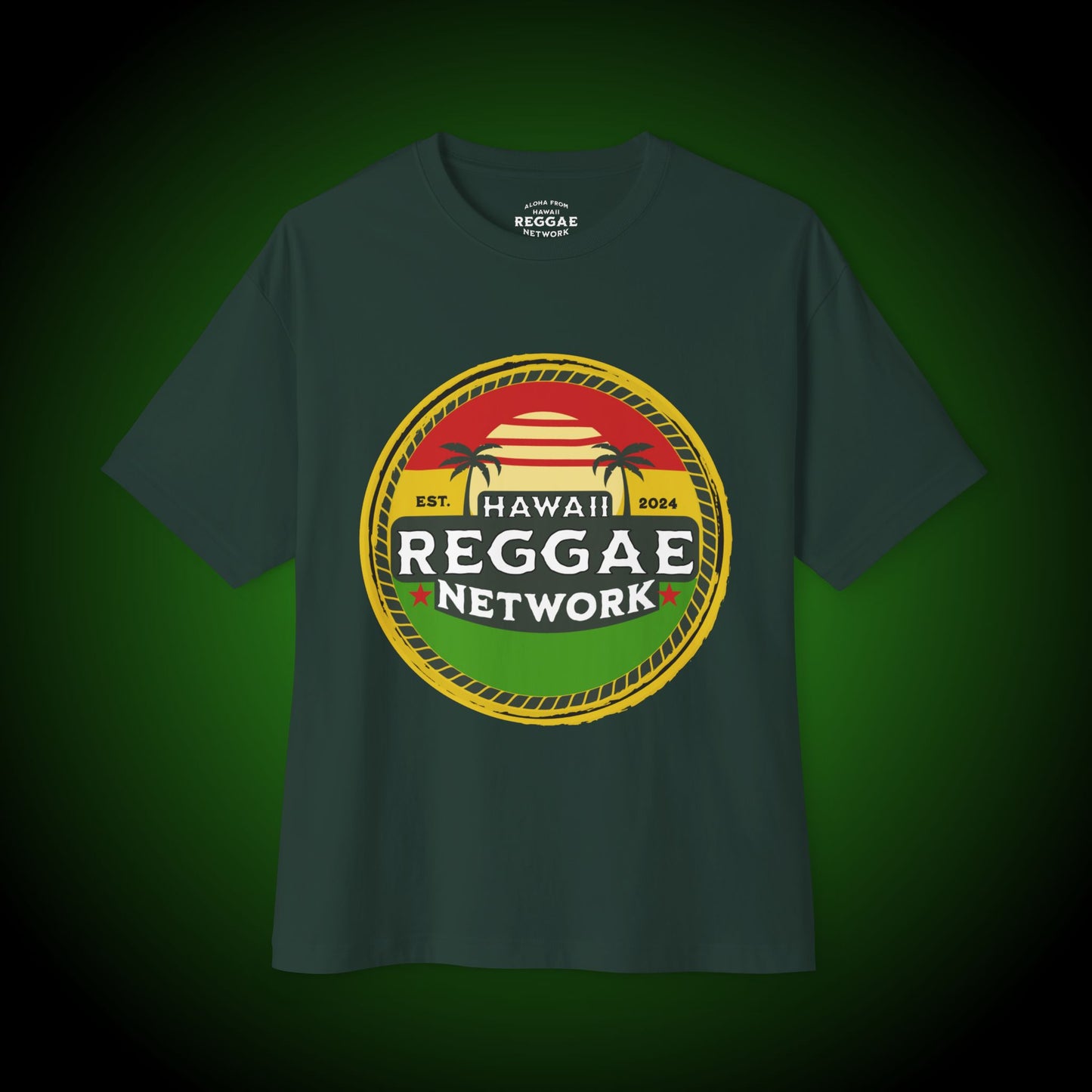 Hawaii Reggae Network Basic Heavy Tee (front version)