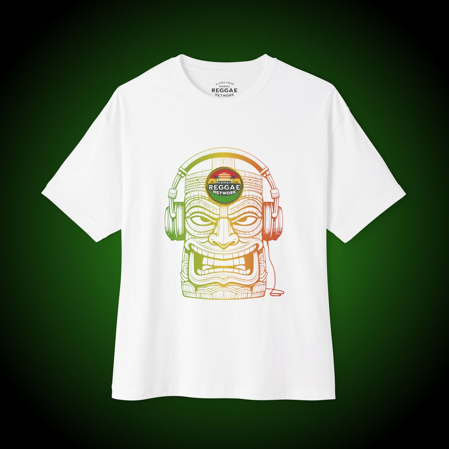 Rasta Vibin' Tiki Boxy Tee (front version)