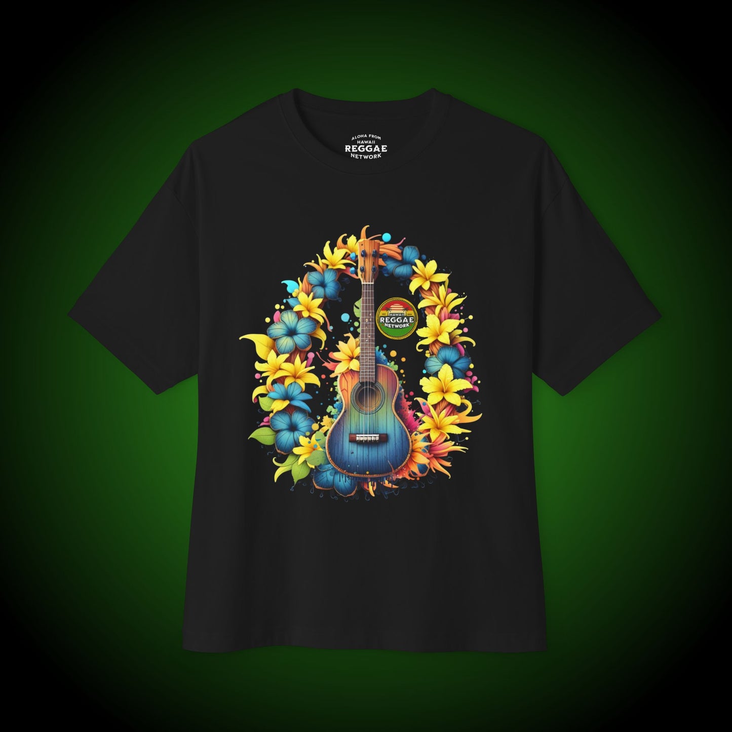 Electric Blue Uke Heavy Tee (front version)