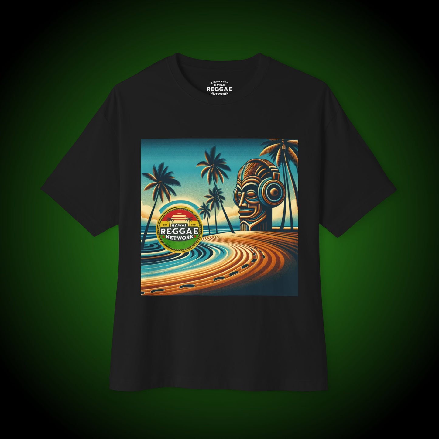 Tiki-on-the-Beach Boxy Tee (front version)