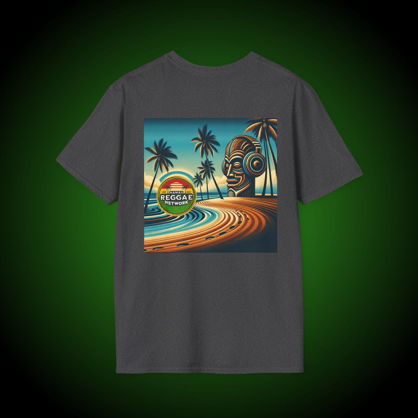 Tiki-on-the-Beach Softstyle Tee (back version)