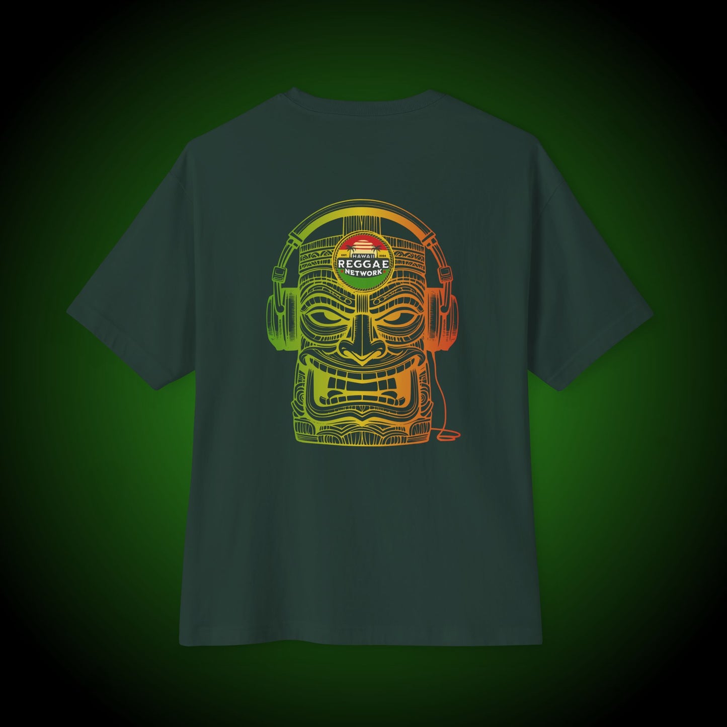Rasta Vibin' Tiki Boxy Tee (back version)