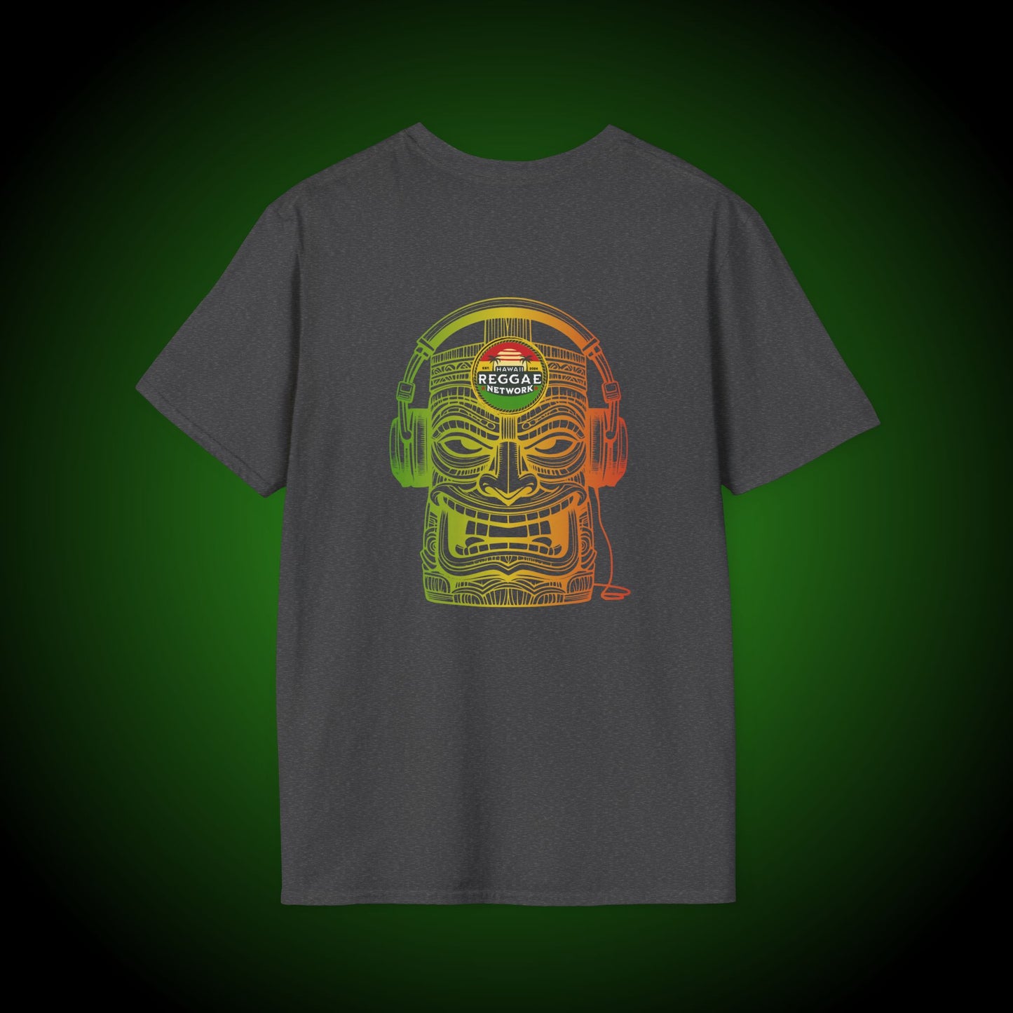 Rasta Vibin' Tiki Softstyle Tee (back version)