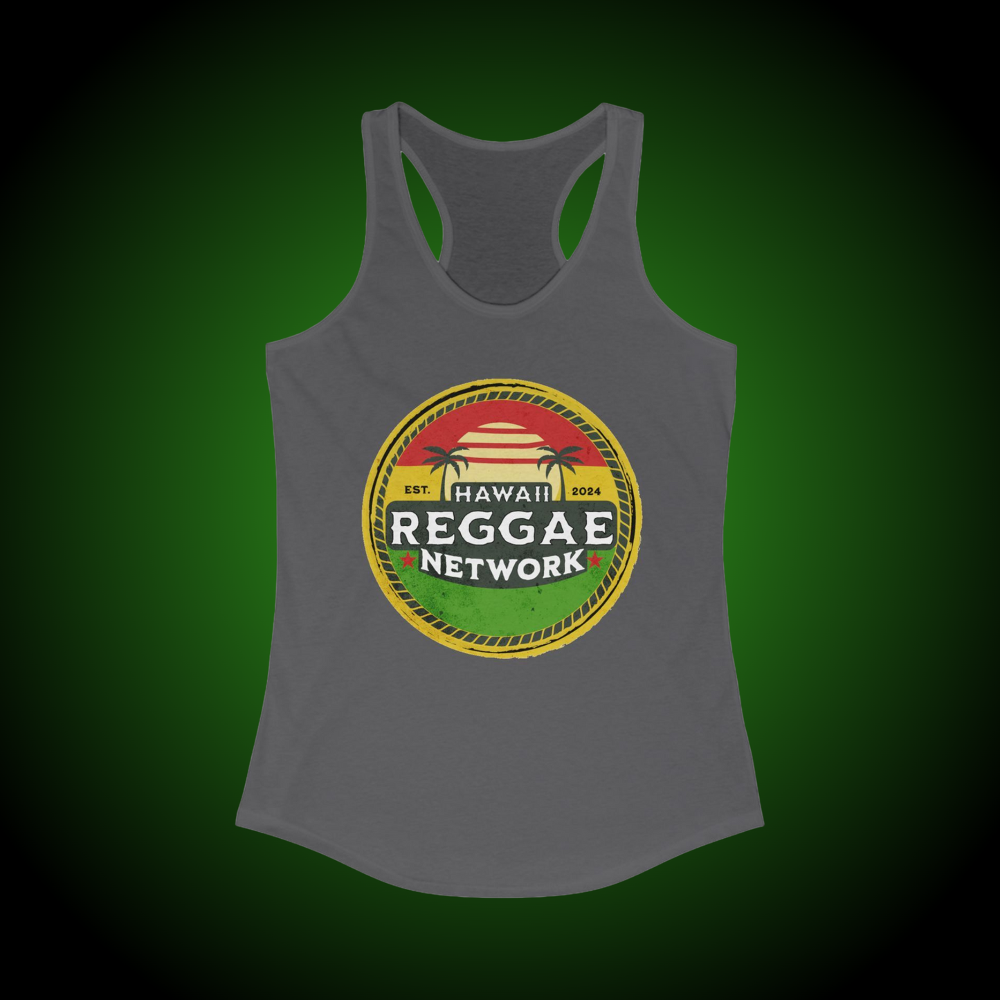 Hawaiian Reggae Network Basic Logo Racerback