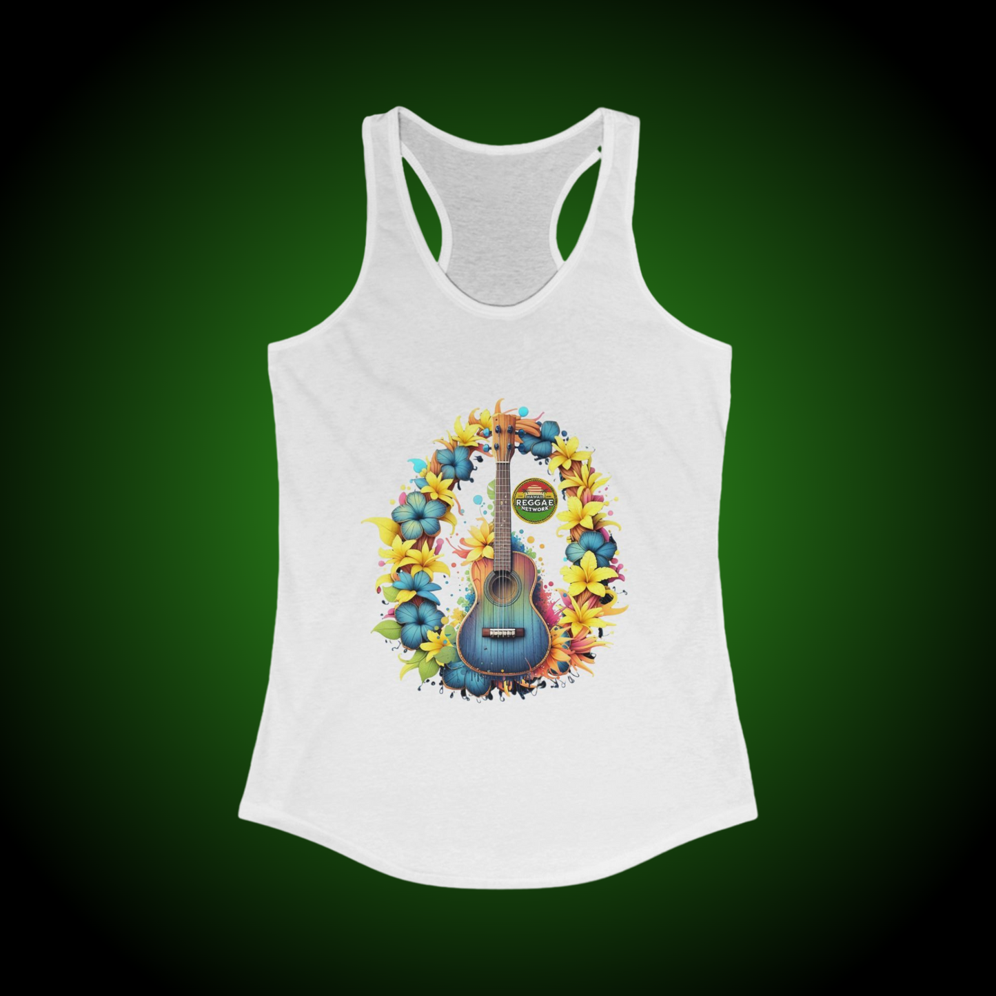 Electric Blue Uke Racerback