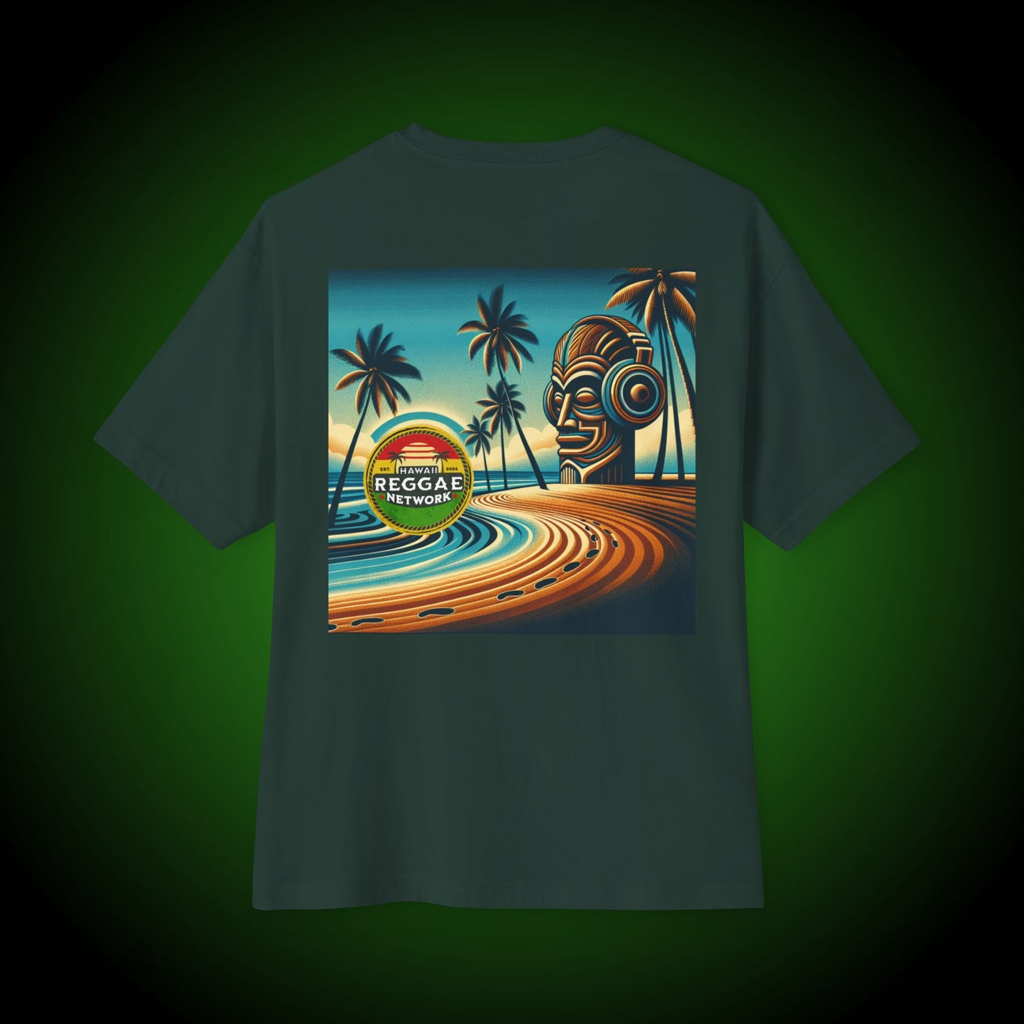 Tiki-on-the-Beach Boxy Tee (back version)
