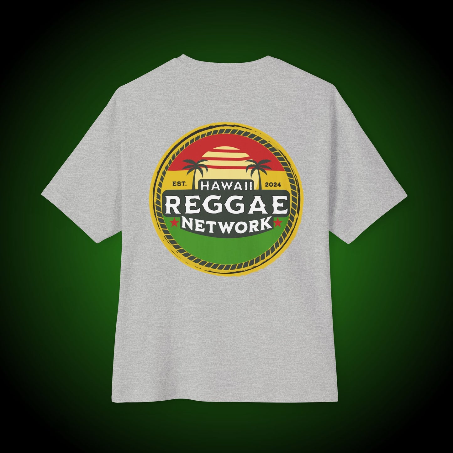 Hawaii Reggae Network Basic Boxy Logo Tee (back version)