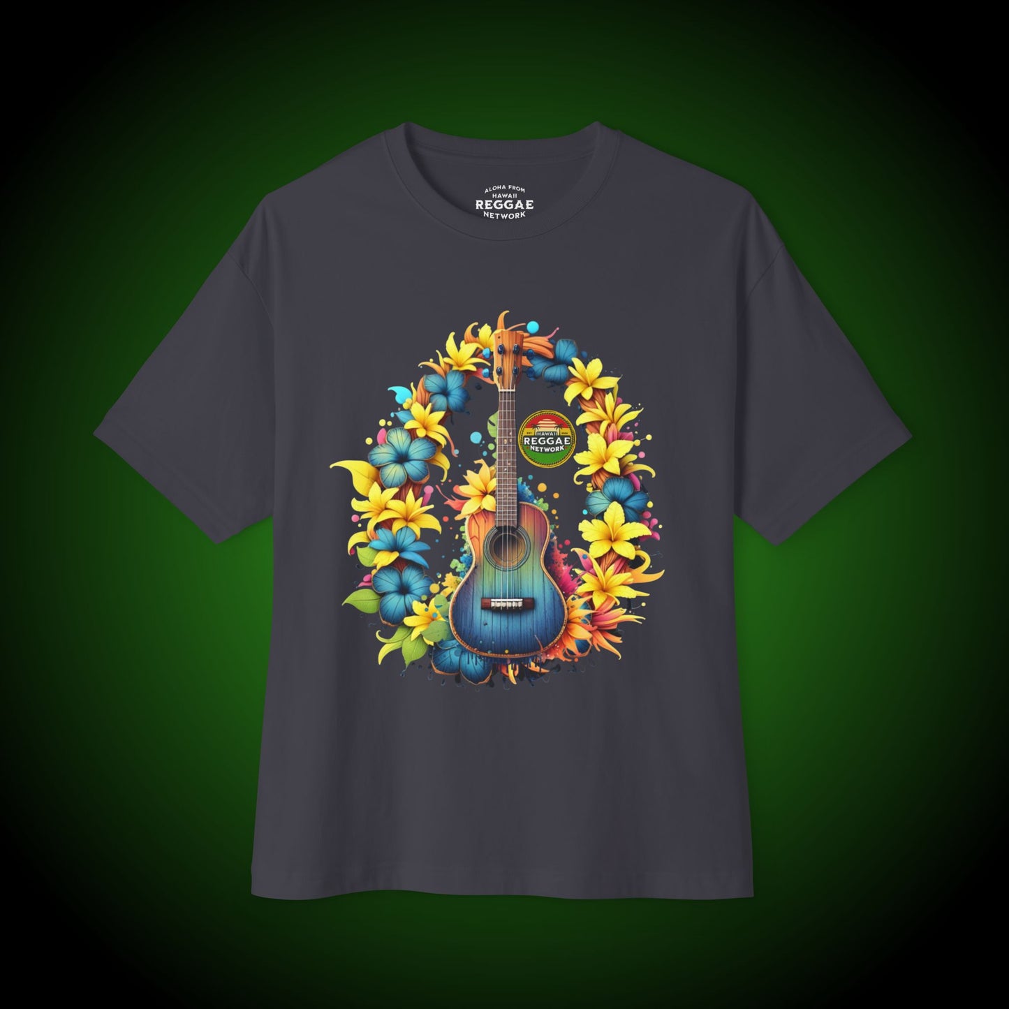 Electric Blue Uke Heavy Tee (front version)