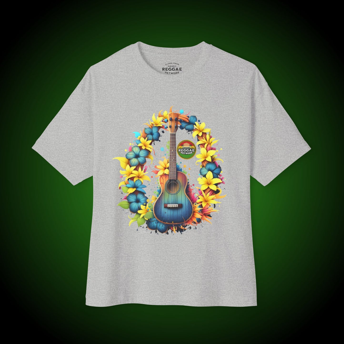 Electric Blue Uke Boxy Logo Tee (front version)