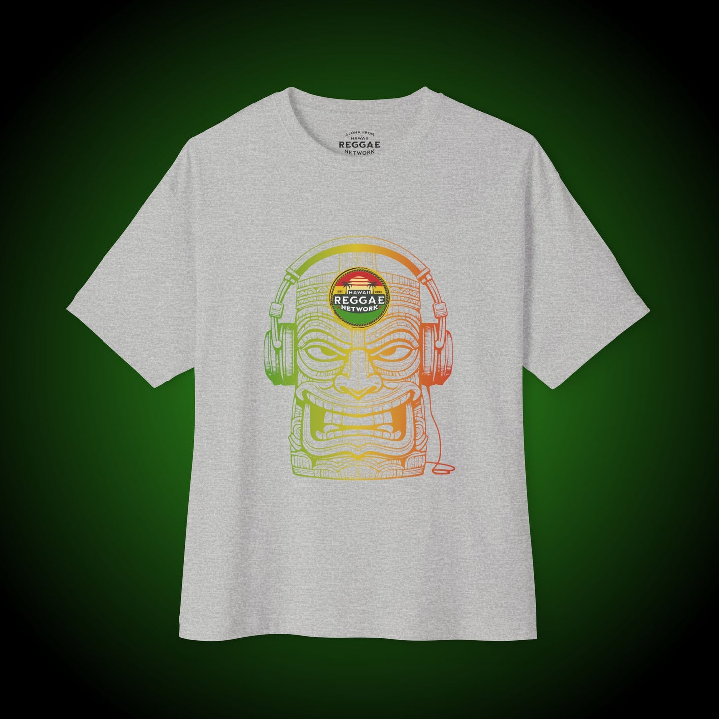 Rasta Vibin' Tiki Boxy Tee (front version)