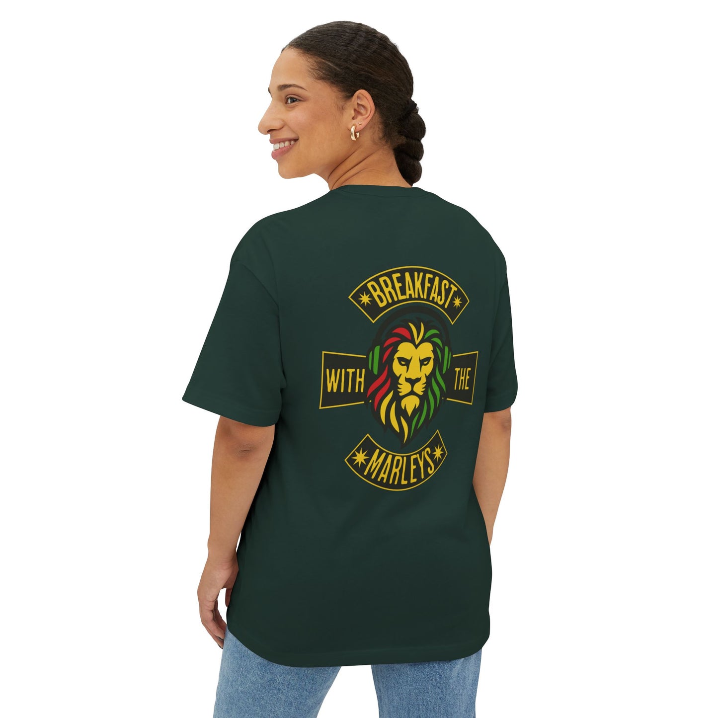 Breakfast With The Marleys Boxy Tee (back version)