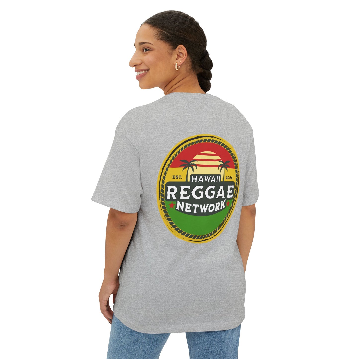 Hawaii Reggae Network Basic Boxy Logo Tee (back version)