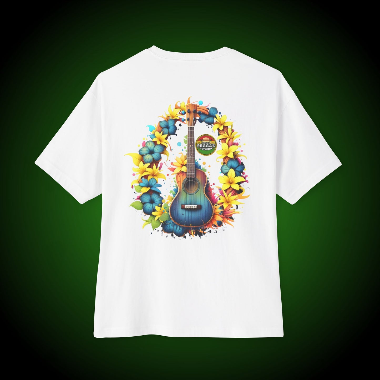 Electric Blue Uke Boxy Logo Tee (back version)