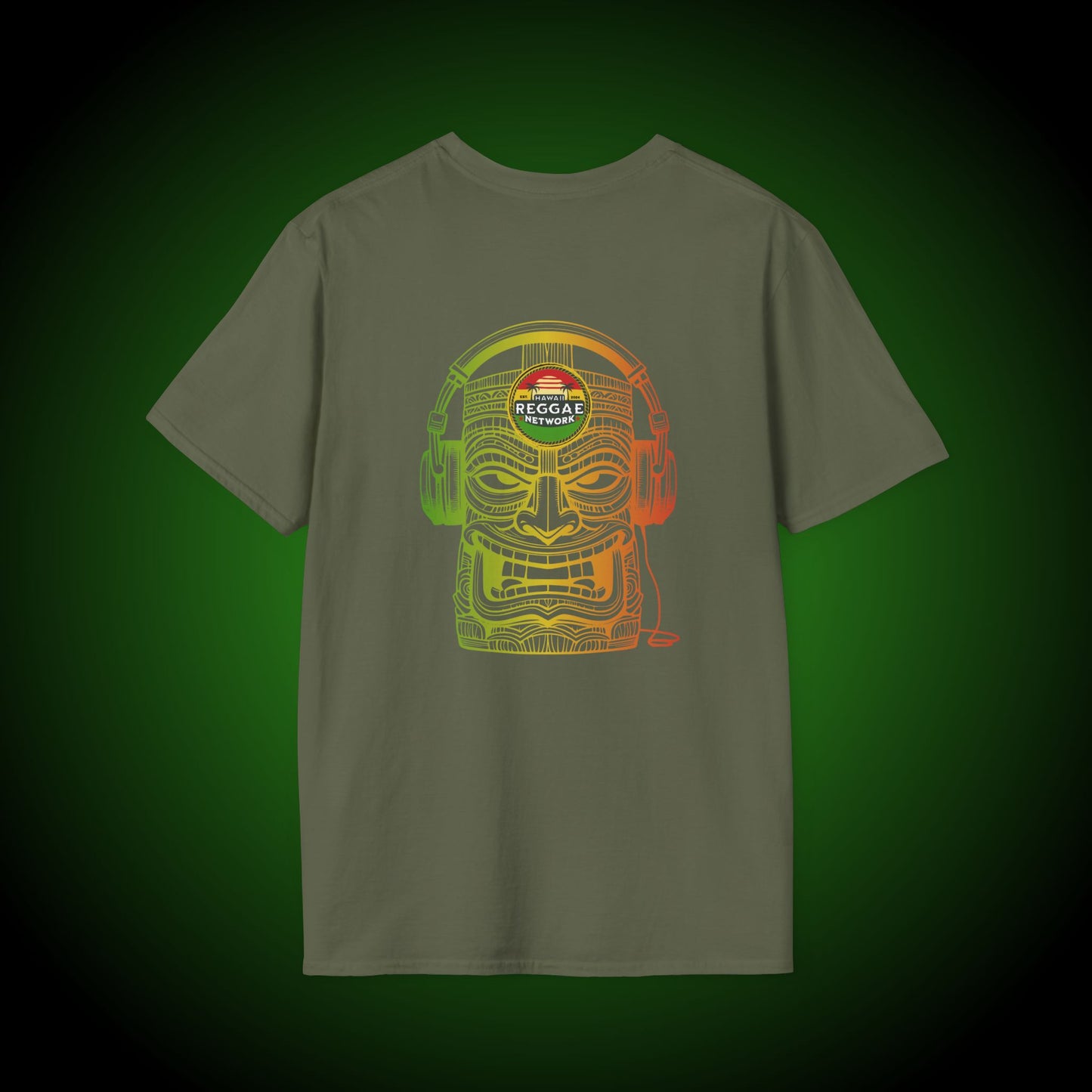 Rasta Vibin' Tiki Softstyle Tee (back version)