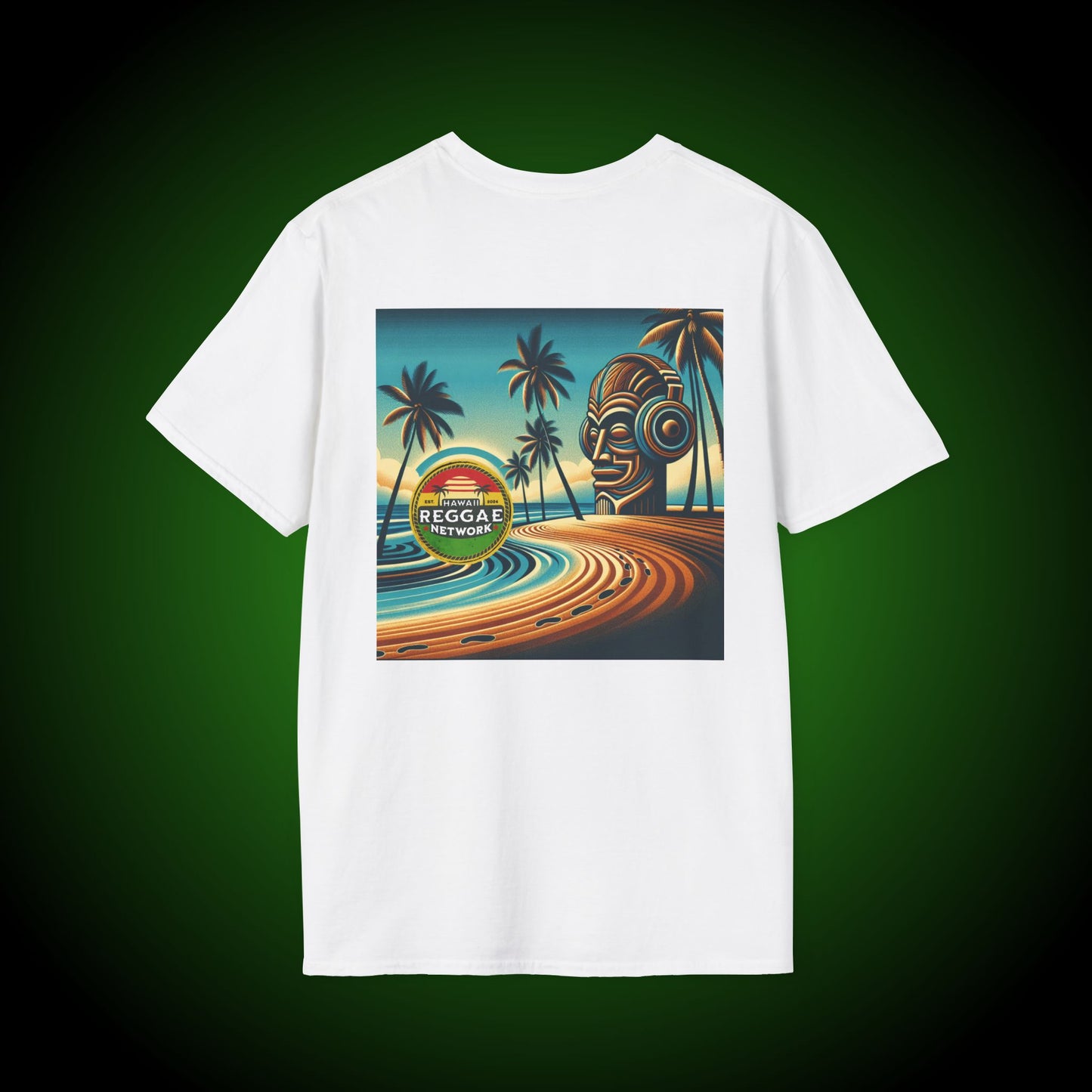 Tiki-on-the-Beach Softstyle Tee (back version)