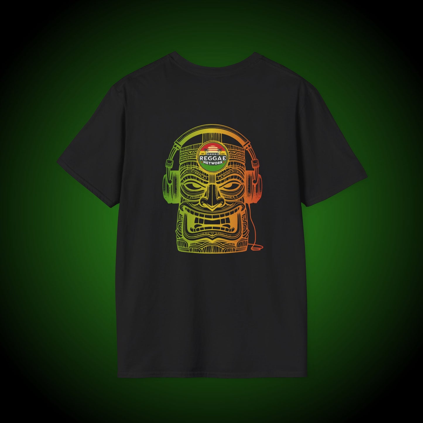 Rasta Vibin' Tiki Softstyle Tee (back version)