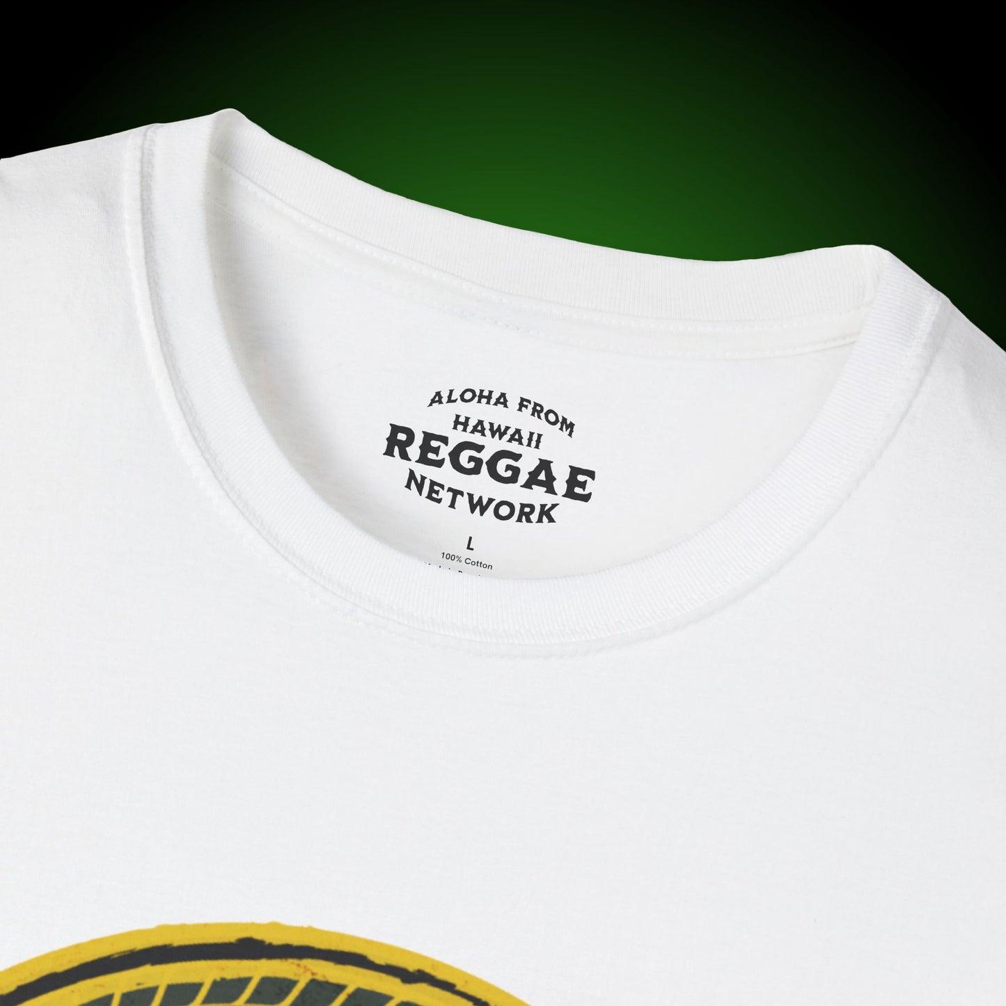 Hawaii Reggae Network Basic Logo Softstyle Tee (front version)