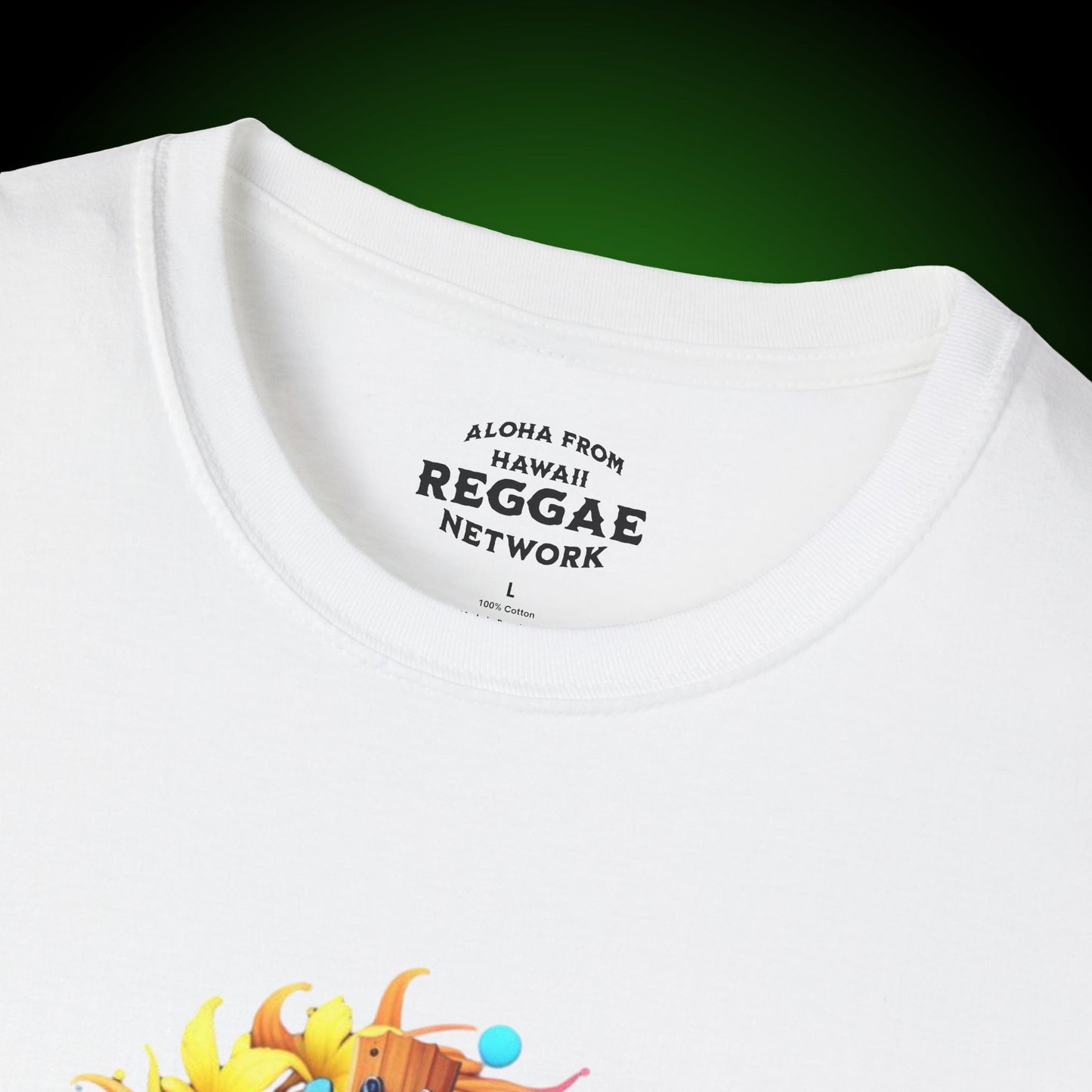 Electric Blue Uke Softstyle Tee (front version)