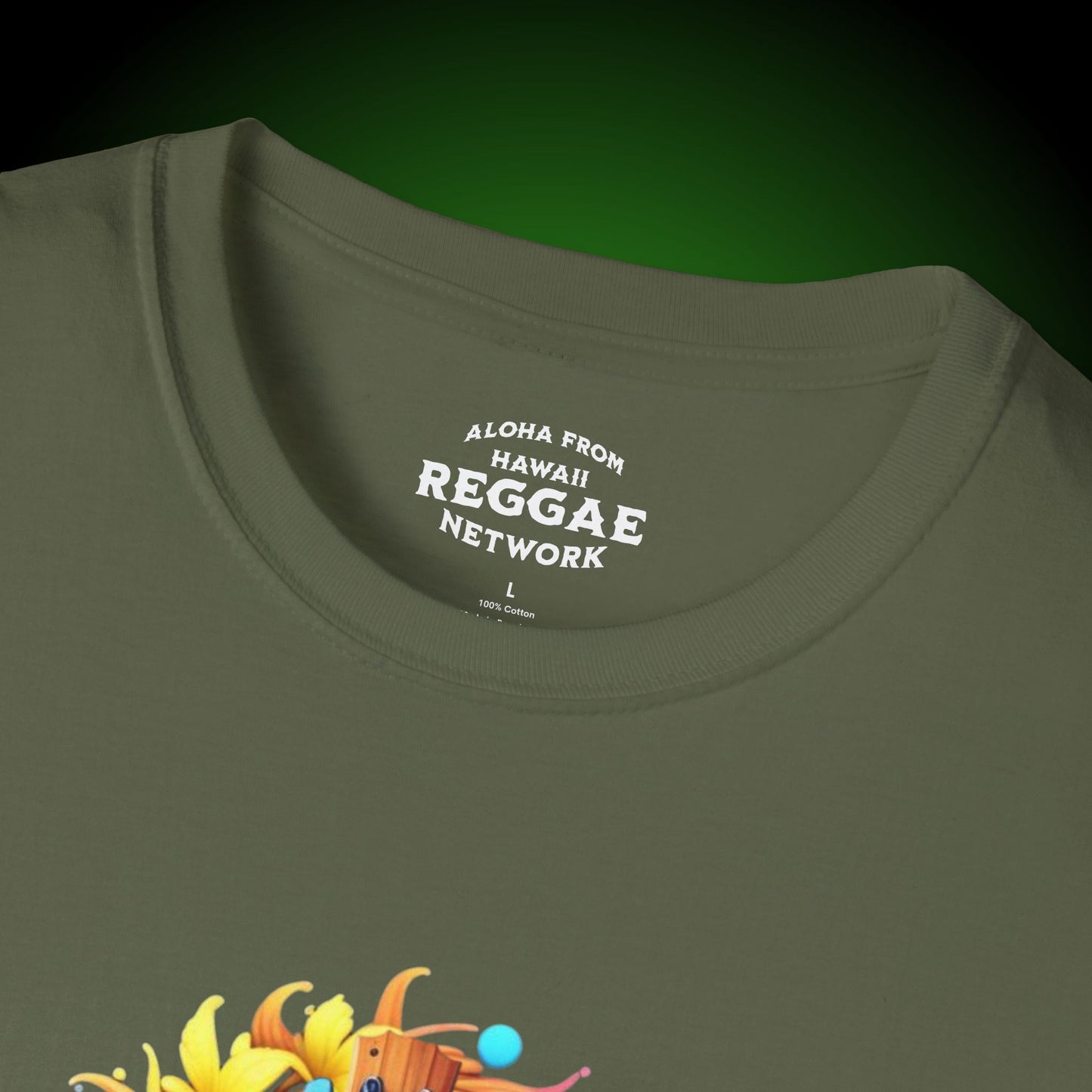 Electric Blue Uke Softstyle Tee (front version)