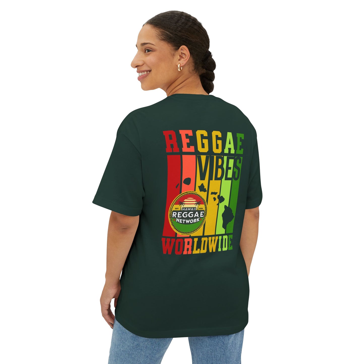 Reggae Vibes Boxy Logo Tee (back version)