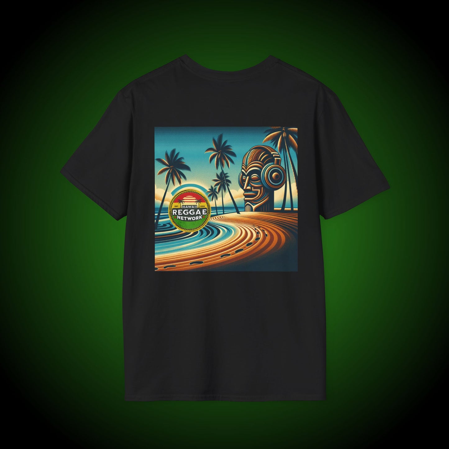 Tiki-on-the-Beach Softstyle Tee (back version)