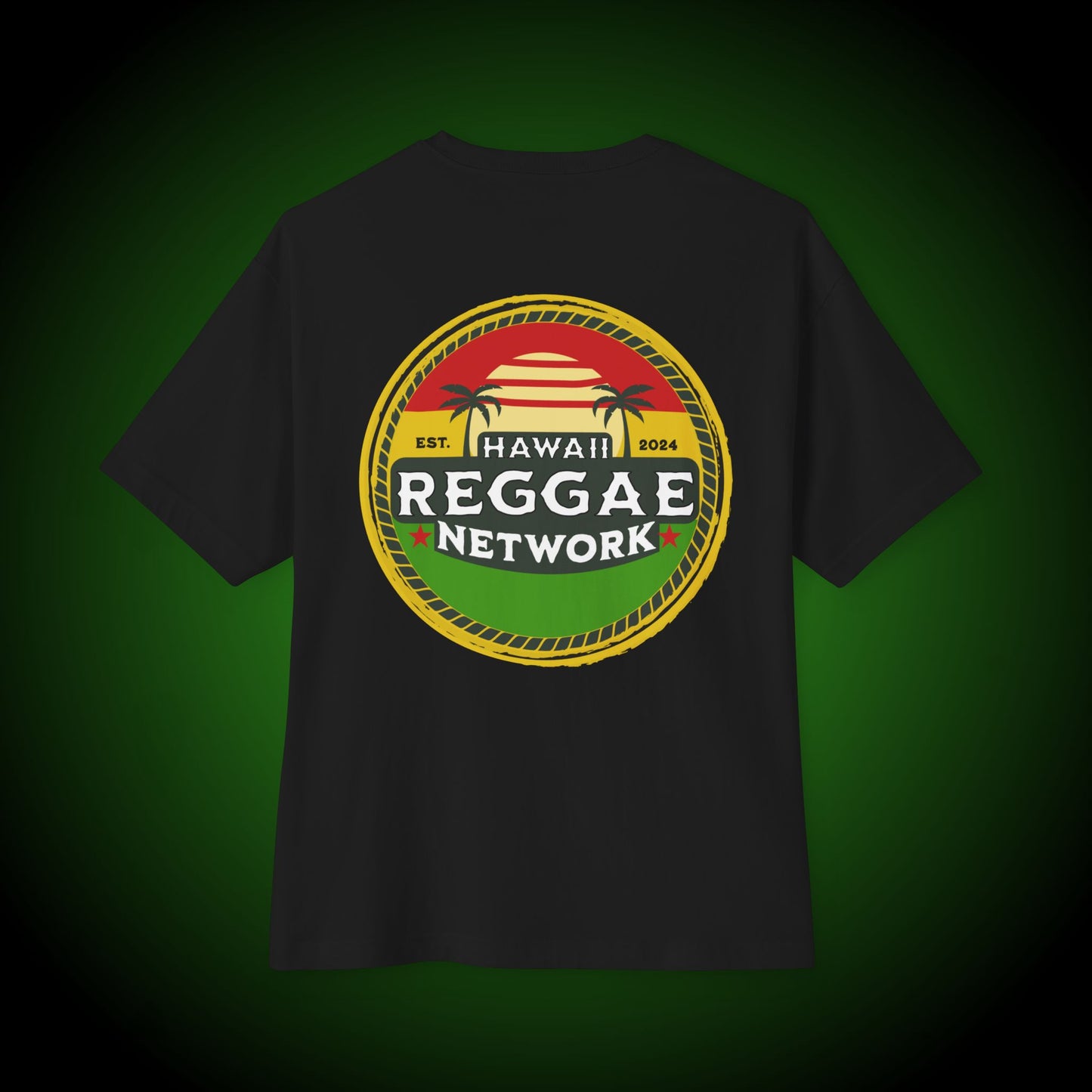 Hawaii Reggae Network Basic Boxy Logo Tee (back version)