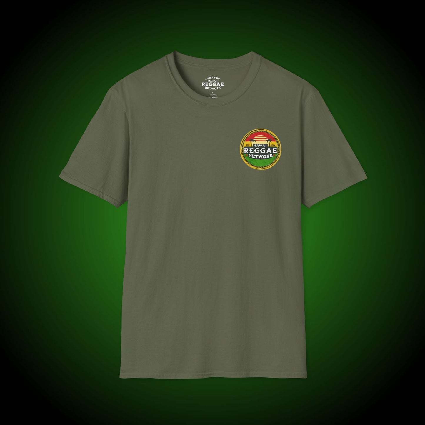 Rasta Vibin' Tiki Softstyle Tee (back version)