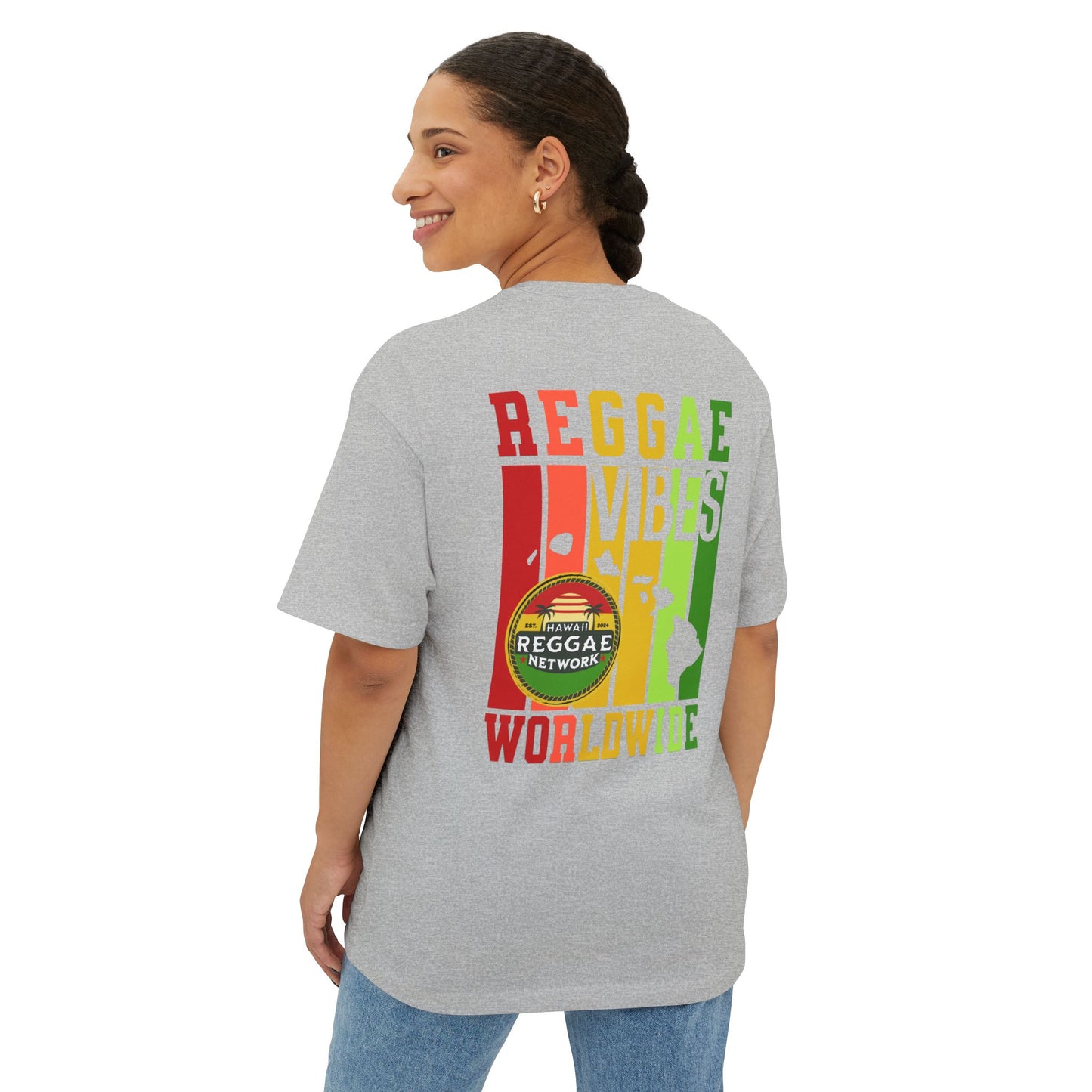 Reggae Vibes Boxy Logo Tee (back version)