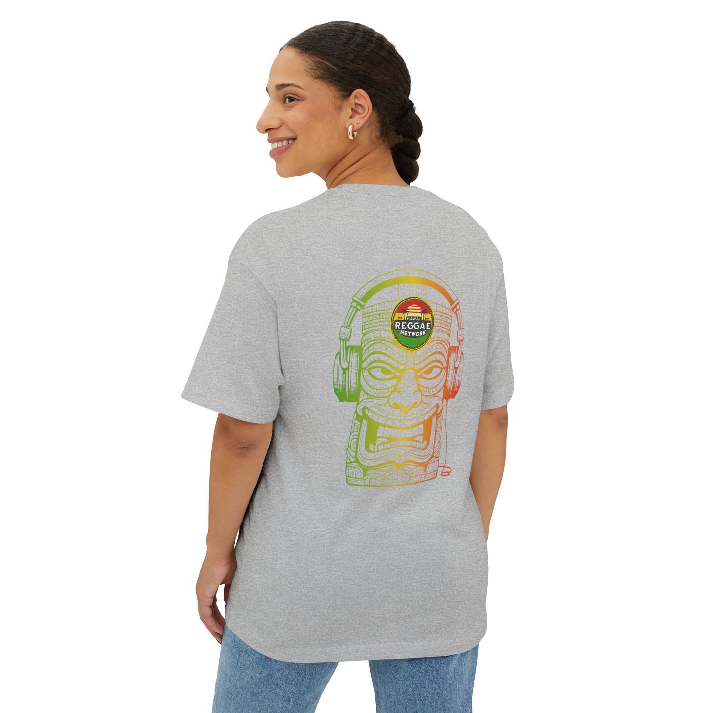 Rasta Vibin' Tiki Boxy Tee (back version)
