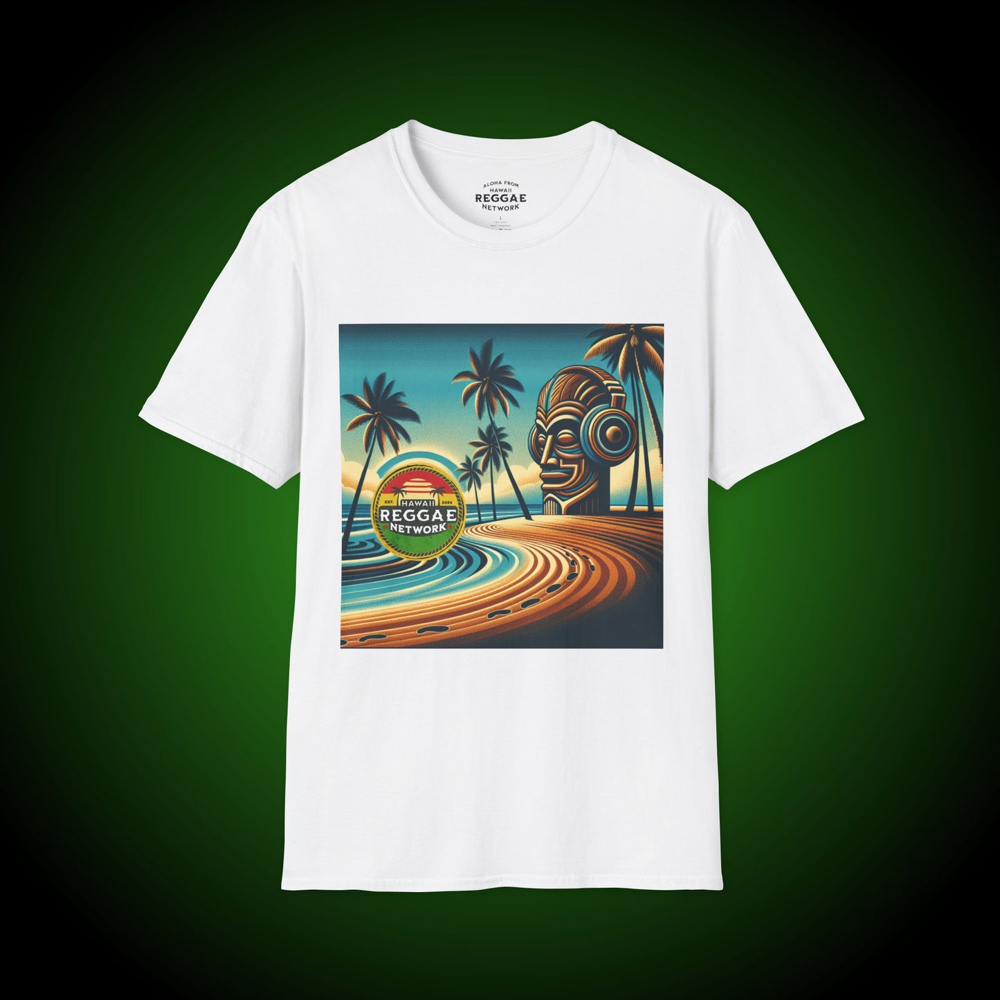 Tiki-on-the-Beach Softstyle Tee (front version)