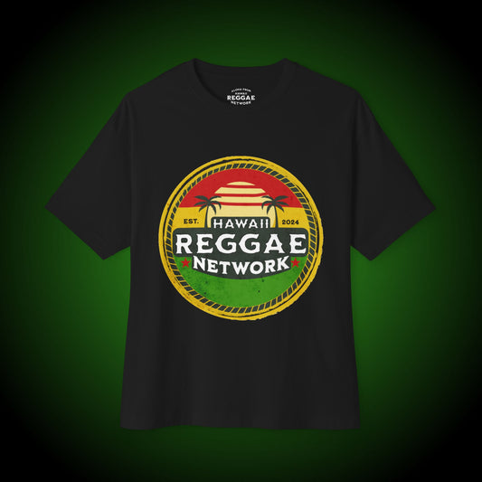 Hawaii Reggae Network Basic Boxy Logo Tee (front version)