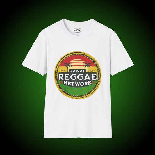 Hawaii Reggae Network Basic Logo Softstyle Tee (front version)