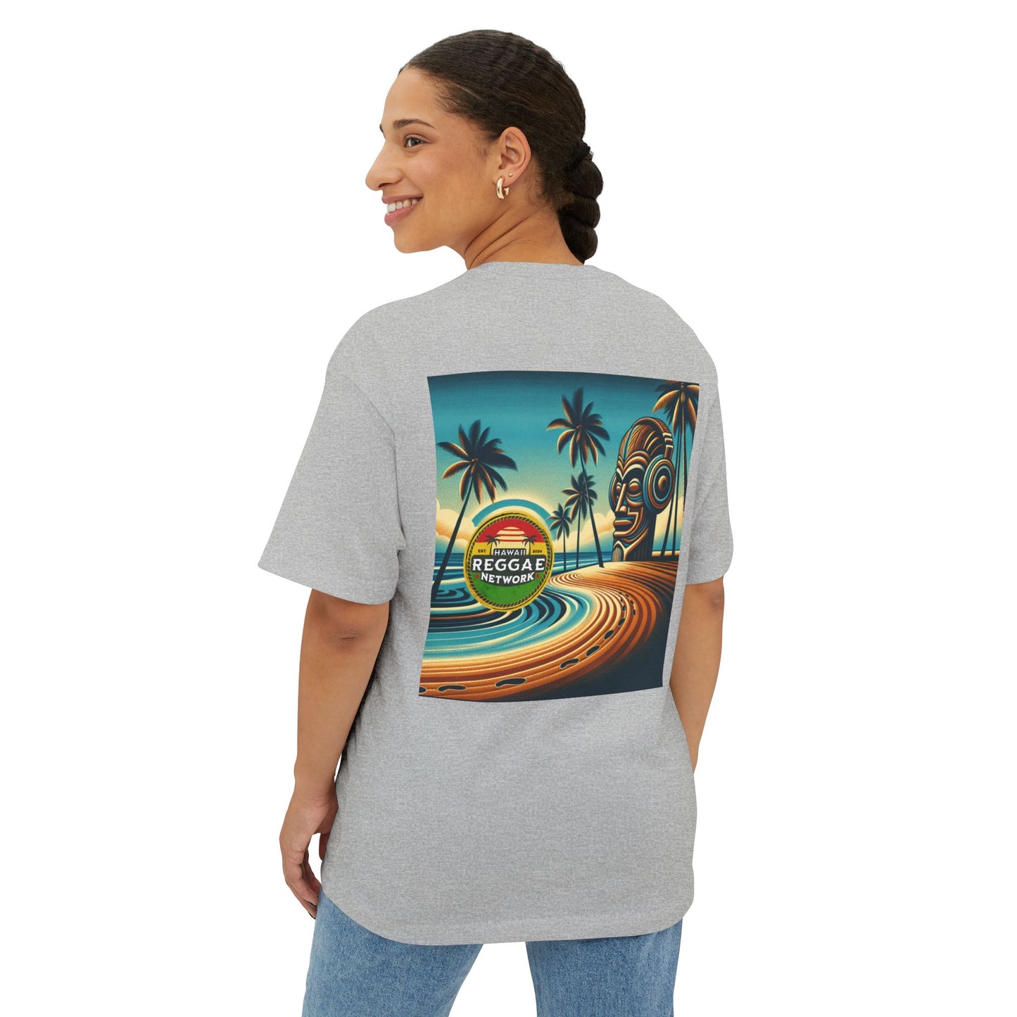 Tiki-on-the-Beach Boxy Tee (back version)